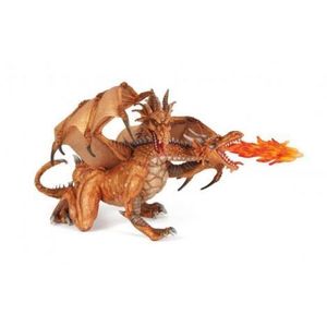 Papo Figurina Dragon Cu Doua Capete Auriu imagine