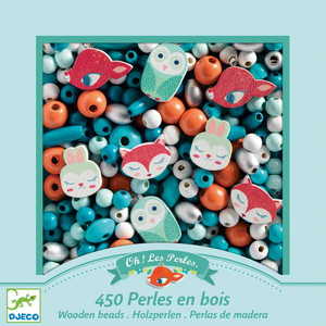 Kit creativ - Wooden Beads - Small Animals | Djeco imagine