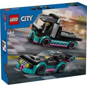 LEGO City - Masina de curse si camion transportator (60406) | LEGO imagine