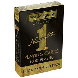 Carti de joc - Number 1 - Black and Gold Deck | Waddingtons imagine