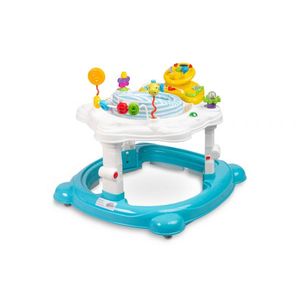 Premergator, jumper si leagan pentru bebelusi Toyz Hip Hop cu scaun rotativ 360 albastru deschis imagine