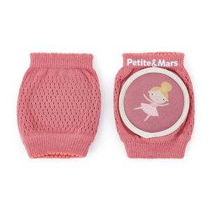 Genunchiere cu pernute PetiteMars cu elastic 13x10 cm 6 luni+ roz imagine