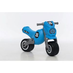 Motocicleta copii cu doua roti fara pedale Cross 8 motor albastru imagine