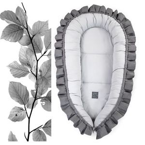 Babynest din bumbac Floo for Baby Classic Waffle GraphiteGray imagine
