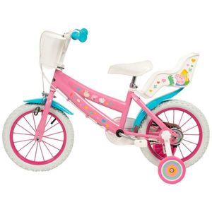 Bicicleta Peppa Pig Pink 16 inch cu cosulet frontal si scaunel pentru papusi imagine