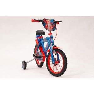 Bicicleta cu roti ajutatoare si sticluta de apa cu suport Spiderman 14 inch imagine