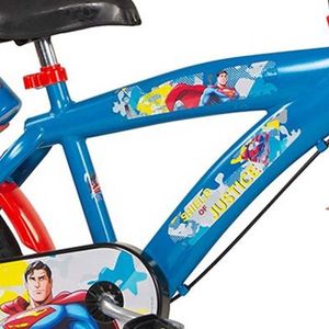 Bicicleta cu roti ajutatoare si sticluta de apa cu suport Superman 16 inch imagine