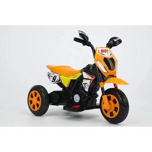 Motocicleta cu pedala electrica portocaliu imagine