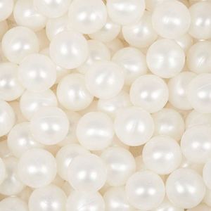 Set 200 bile Flumi din plastic colorate 7 cm alb perlat imagine