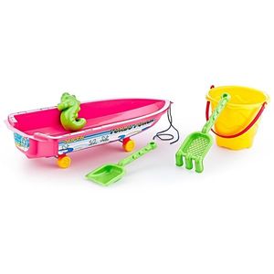Set joaca pentru nisip cu accesorii Pink Luxury Boat imagine