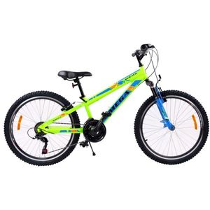 Bicicleta mountainbike copii Omega Gerald 24 inch 18 viteze verde imagine