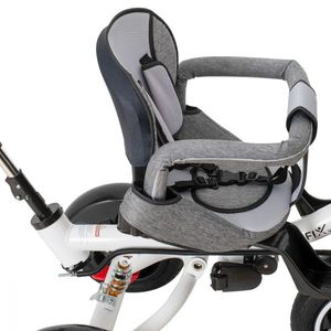 Tricicleta pentru copii cu scaun rotativ 360 si control parental Trike Fix V3 Grey imagine