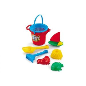Set de joaca pentru nisip cu galetusa si accesorii Red imagine