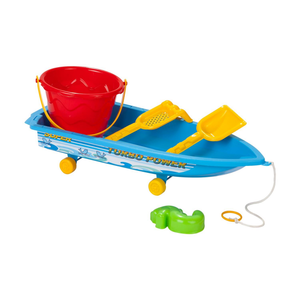 Set joaca pentru nisip cu 5 accesorii Blue Luxury Boat imagine