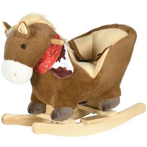 Cal de jucărie din pluș, maro imagine