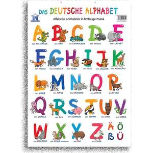 Plansa Editura DPH, Alfabetul animalelor in limba germana imagine