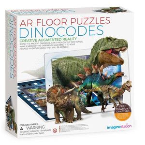 Puzzle de podea cu realitate augmentata 4M, Dinozauri, 16 piese imagine