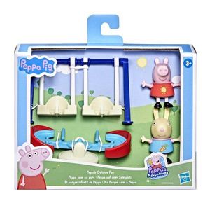 Set de joaca cu 2 figurine si accesorii, Peppa Pig, Outside Fun, F2217 imagine