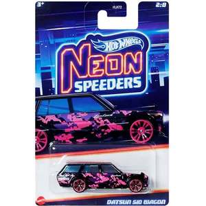 Masinuta metalica, Hot Wheels, Neon Speeders, Datsun Sio Wagon, HRW68 imagine