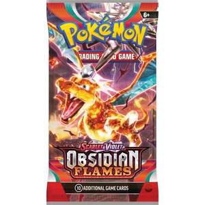 Set 10 carti de joc Booster, Pokemon, Scarlet & Violet Obsidian Flames, SV03 imagine