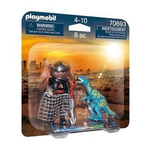 Playmobil Dinos, Set 2 figurine - Dinozaur si cercetator imagine