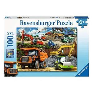 Puzzle Vehicule de constructii, 100 piese imagine