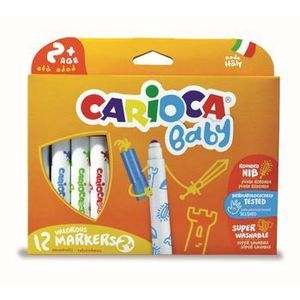 Carioca super lavabila Carioca Baby, varf rotunjit special, 12 culori imagine