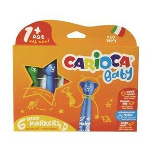 Carioca super lavabila Carioca Baby Teddy, varf rotunjit special, 6 culori imagine