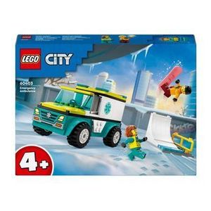 LEGO City - Ambulanta de urgenta si practicant de snow-boarding 60403 imagine