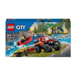 LEGO City - Camion 4x4 si barca de pompieri 60412 imagine