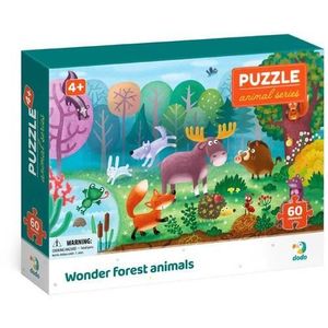 Puzzle - Minunatele animalute din padure (60 piese) imagine