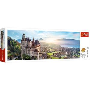 Puzzle 1000 piese - Panorama Castle of Menthon, France | Trefl imagine