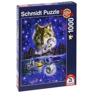 Puzzle 1000 piese - Wolf in the moonlight | Schmidt imagine