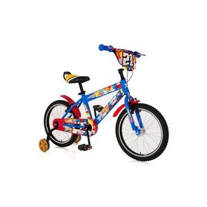 Bicicleta pentru copii 12 inch Magik Bikes 2 frane de mana roti ajutatoare Albastra imagine