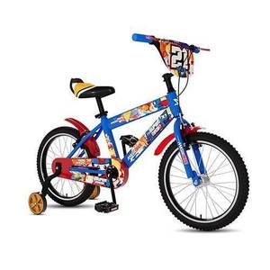 Bicicleta pentru copii 16 inch Magik Bikes 2 frane de mana roti ajutatoare si aparatoare lant Albastra imagine