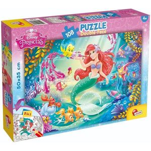 Puzzle 2 in 1 Lisciani Disney Princess, Mica Sirena, Plus, 108 piese imagine