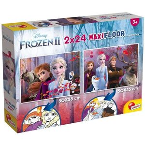 Puzzle de podea, Lisciani, Disney Frozen, Maxi, 2 x 24 piese imagine