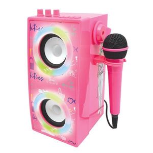 Boxa portabila cu microfon si efecte de lumini, Lexibook, Barbie imagine
