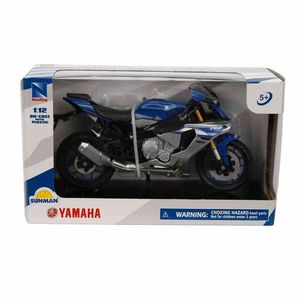 Motocicleta metalica, New Ray, Yamaha YZF-R1 2016, Albastru, 1: 12 imagine