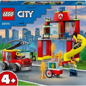 Lego City - Statia si Masina de Pompieri (60375) imagine