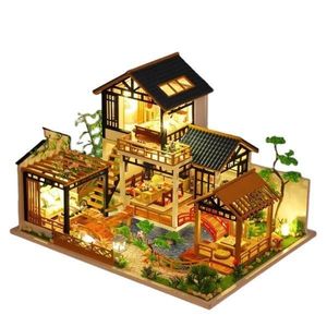 Joc interactiv, educational, macheta, casa de asamblat, miniatura, Casa cu pond, Diy imagine