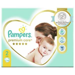 Scutece pentru Nou-nascuti - Pampers Premium Care New Baby, marimea 2 (4-8 kg), 148 buc imagine