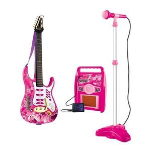 Chitara pentru fetite ROCK cu amplificator, MP3 si microfon imagine