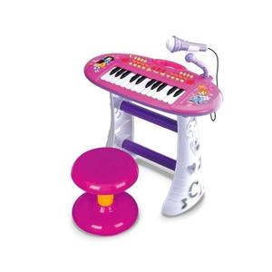 Set orga cu scaunel si microfon pentru fetite Little Princess 383 MOV imagine