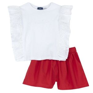 Costum copii Chicco tricou si pantaloni, rosu, 75767-66MC imagine