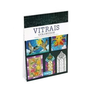 Carte de colorat pentru adulti Vitralii - Roxo imagine