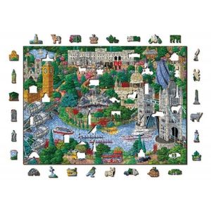 Puzzle din lemn - XL - London Sights | Wooden City imagine