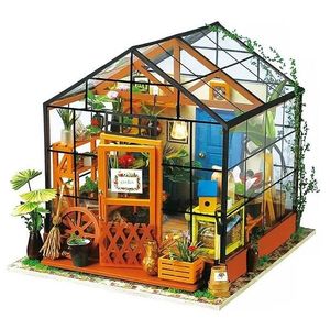 Puzzle 3D din lemn - Minicasuta Verde - Floraria Cathy | Robotime imagine