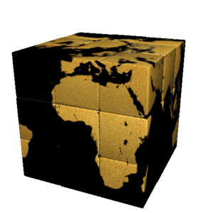 Cub Rubik - Iconic - Travel: Globe Gold Effect | Iconicube imagine