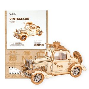 Puzzle 3D - Vintage Car TG504 | Robotime imagine